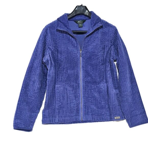 Woolrich Jacket Womens Kinsdale Ultra Violet Wide Wale Corduroy Full Zip Size M - Picture 2 of 11